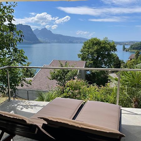 Villa Bootsmann Mit Spektakulaerer Seesicht Nahe Badestrand Vitznau Exterior photo